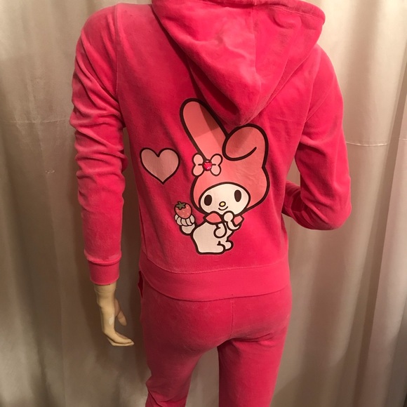 Adorable popsicle pink y2k juicy style velour my melody tracksuit ๐ - Picture 6 of 14